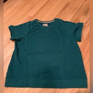 NWOT Lands End Short Sleeve Sweatshirt